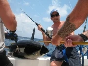 Matt with big tuna and Avet